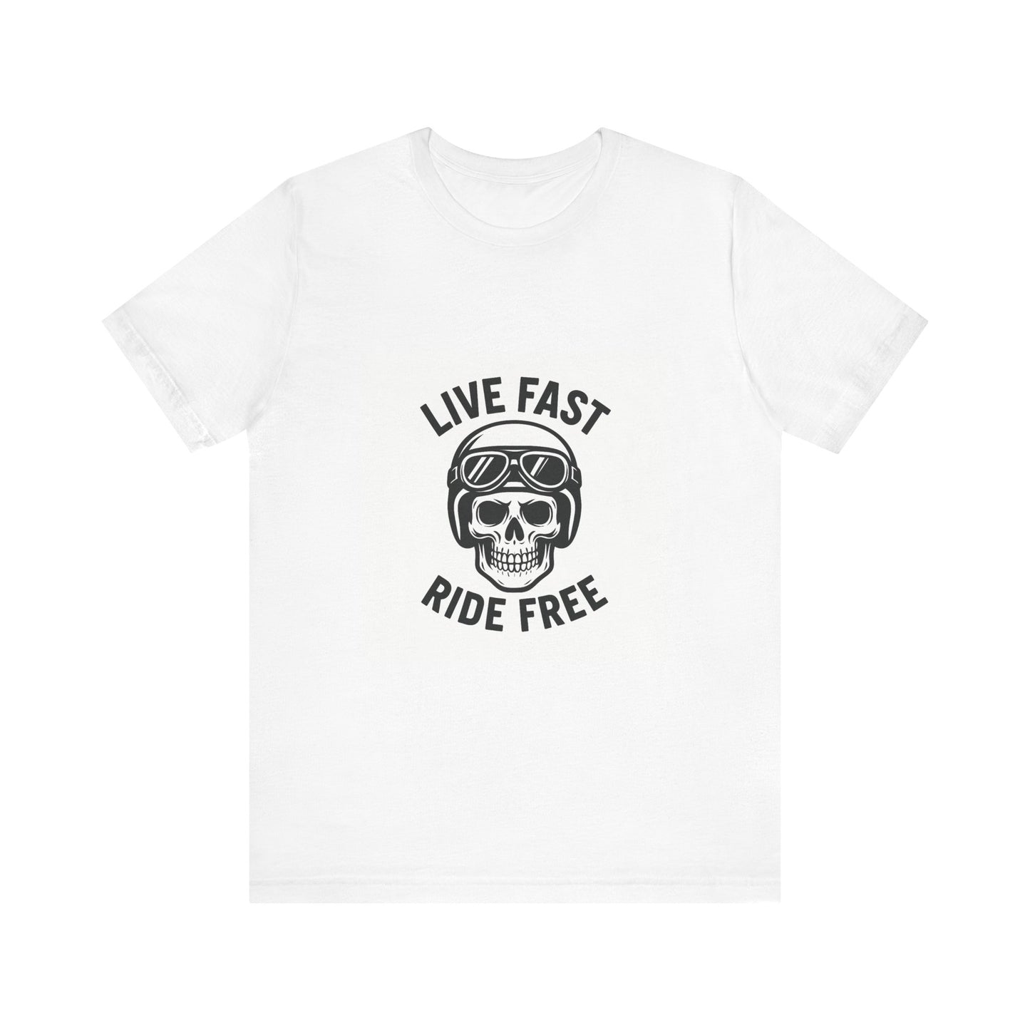 Camiseta Biker Premium “Ride or Die” – Calavera y Pistones