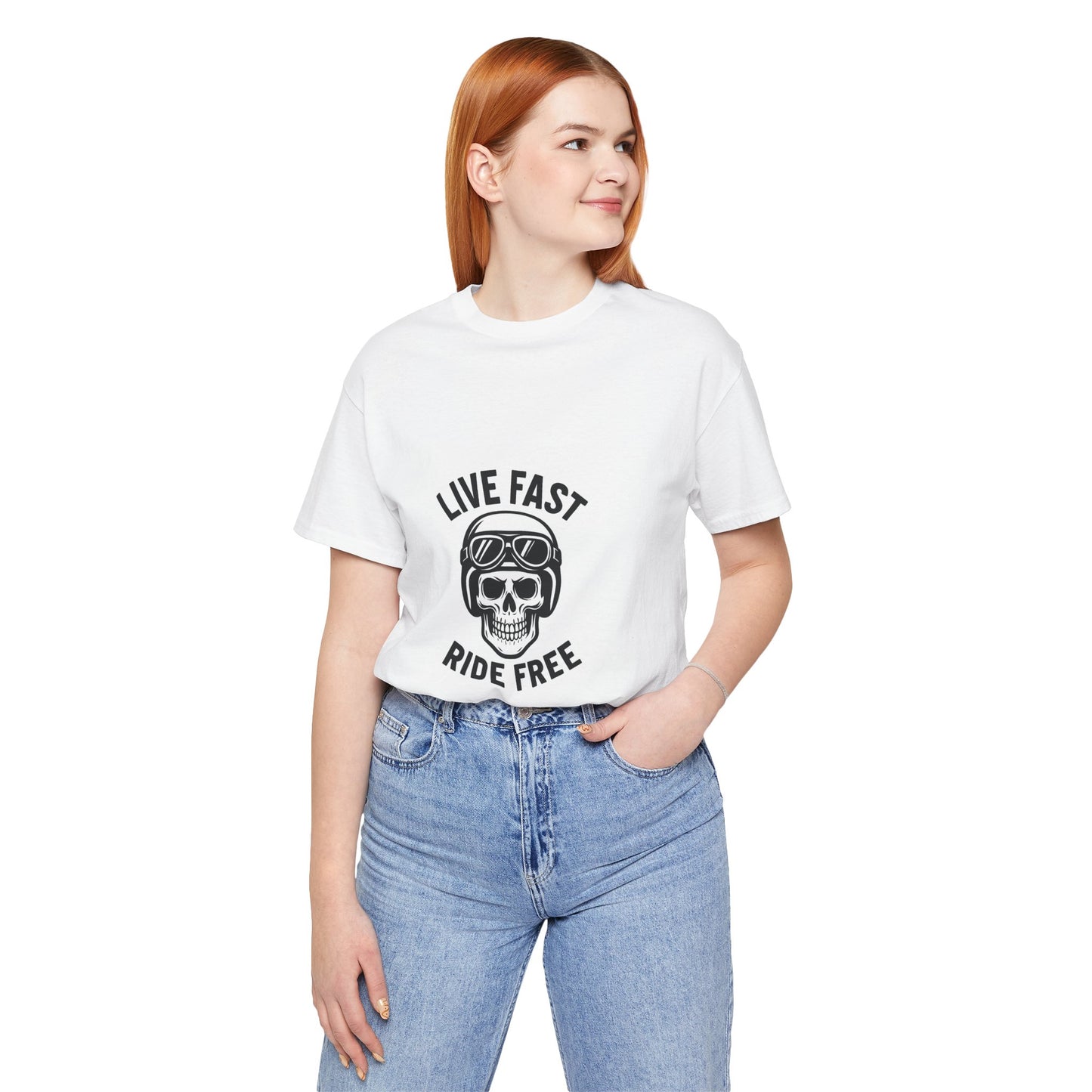 Camiseta Biker Premium “Ride or Die” – Calavera y Pistones